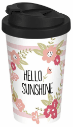 Coffee to go Becher Hello Sunshine 400ml | GEDA | Frühling | To Go | GEDA LABELS | Kaffee | Kaffeebecher Angebot bei HelloDeals