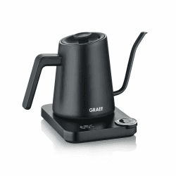 GRAEF Pour-Over Wasserkocher GK502, Temperatureinstellung & Timer, Schwanenhals-Ausguss, 900 ml, Schwarz-matt Angebot bei HelloDeals