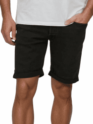 JACK & JONES Jeans Shorts Herren Stretch Kurz Regular Fit JJIRICK Kurze Hosen Bermuda Shorts Sommer Denim Einfarbig Schwarz Blau S M L XL XXL S Black Denim (Am 137) Angebot bei HelloDeals