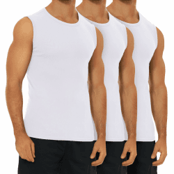 FALARY 3er/6er Pack Unterhemd Herren Baumwolle Tank Top Unterhemden S-5XL | Athletic Muskelshirts, Männer Unterhemden, Mehrfarbig, Gym L 3x Weiß Angebot bei HelloDeals