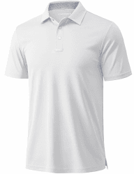 MAGCOMSEN Poloshirt Herren Kurzarm Shirt Sommer Golf Polo Atmungsaktiv Funktionsshirt Schnelltrocknend Polohemd Outdoor 06-weiß L Angebot bei HelloDeals