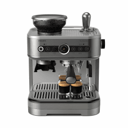 PHILIPS Espressomaschine Barista Brew, Silber, Espresso & Americano | Halbautomatisch, 250g Bohnenbehälter, Kalibriertes Stampfen, Intuitive Führung, Einzel- & Doppelespresso (PSA3218/01) Bohnenbehälter Einfach Silber Angebot bei HelloDeals