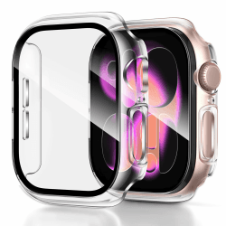LK 2 Stück Schutzhülle Kompatibel mit Apple Watch Series 11/10 42mm | Harte PC Schutzhülle mit Gehärtetem Displayschutz, Ultra Dünn Full Coverage Case, Kratzfest & Stoßfest, Clear Clear Apple Watch 42mm Angebot bei HelloDeals