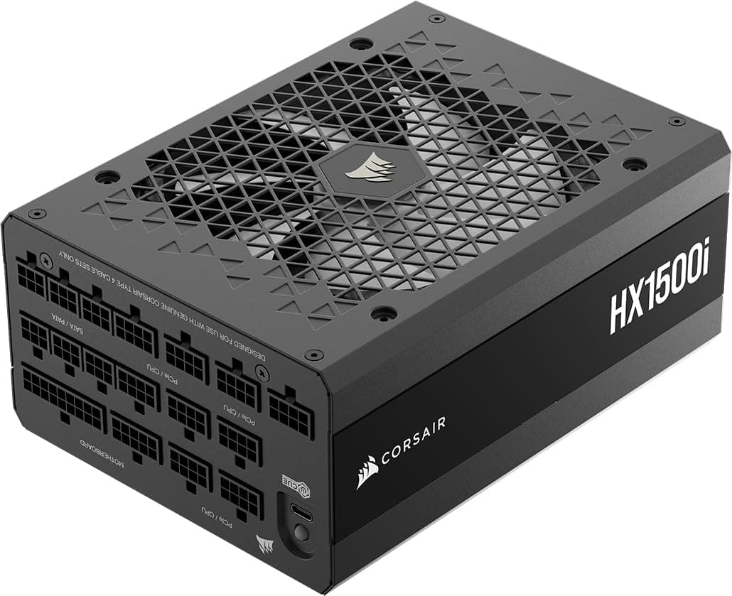 CORSAIR HX1500i (2025) Vollständig Modulares, Ultra-Rauscharmes ATX-Netzteil mit 12V-2x6-Kabel – ATX 3.1 & PCIe 5.1 konform, Cybenetics Platinum Wirkungsgrad – Schwarz | Mit Kabel, kompatibel mit ATX 3.1 und PCIe 5.1, Cybenetics Platinum Effizienz 1500 Wa Angebot bei HelloDeals