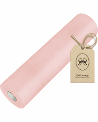 100%Mosel Vlies Tischläufer, in Blassrosa (30 cm x 25 m), Tischband | Edle Tischdeko für Taufe, Babyparty & Ballettparty – Meterware von der Rolle, zuschneidbar Hellrosa (019) Angebot bei HelloDeals