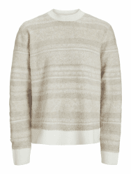 JACK & JONES Male Strickpullover All Over Print Strickpullover XL Sea Salt Angebot bei HelloDeals