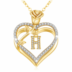 Halskette Damen Gold A-Z Buchstaben Kette Herzkette Schmuck Damen | Personalisiert Buchstabenkette Geburtstags Geschenke für Frauen Frau Freundin Mama Valentinstag Muttertag Weihnachten Angebot bei HelloDeals