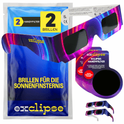 exclipse Sonnenfinsternisbrille – ISO 12312-2 & CE & UKCA-zertifiziert, Sichere Sonnenbeobachtung, AAS Zertifizierung 2026, Schutzbrille im Mehrpack 2 Pack - 2 Filters Angebot bei HelloDeals