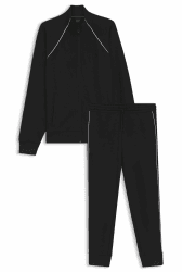 BOSS Trainingsanzug-Set Aus Baumwoll-Mix Mit Kontrastfarbenen Paspeln XS Black 001 Angebot bei HelloDeals