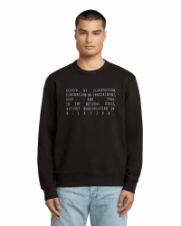 G-Star Herren Text Graphic R Sw Sweater S Schwarz (Dk Black D27094-e209-6484) Angebot bei HelloDeals