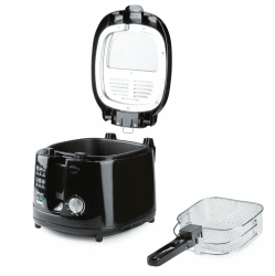 DOMO Fritteuse – 2,5 L, Sichtfenster, Temperaturregler, Cool Touch, 1800 W | 2.5 Liter Angebot bei HelloDeals