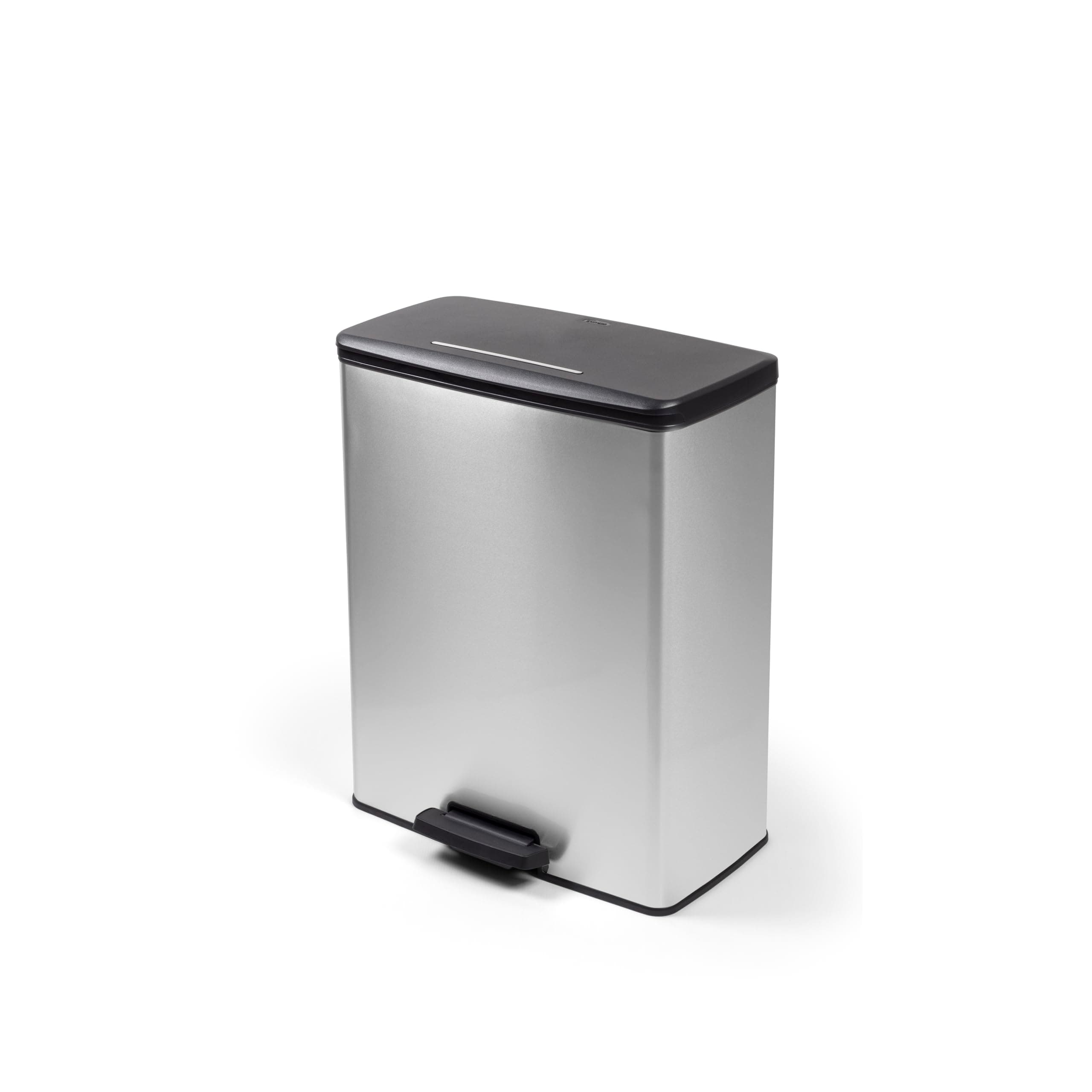 CURVER Duo Dekorativer rechteckiger Abfalleimer, 26 + 26 Liter, silber, 486 x 284 x 615 mm, 100% recyceltes Material Angebot bei HelloDeals