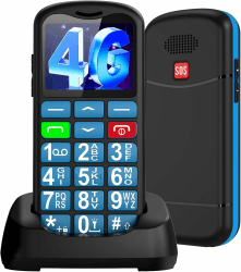 uleway 4G Seniorenhandy ohne Vertrag, Großtasten Handy, einfach Bedienung | Tastenhandy für Senioren mit hoher Lautstärke, SOS Notruf, Kurzwahl, Nano-SIM, Taschenlampe, USB-C & 1.77 Zoll Display, Blau 4G-T180-Blue Angebot bei HelloDeals