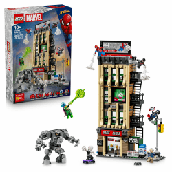LEGO | Marvel Spider-Man vs. Mysterio: Daily Bugle - Superhelden Spielzeug mit Mech Actionfigur und 7 Minifiguren - Kinder Geschenk für Jungen ab 10 Jahren, Mädchen und Fans - 76342 Angebot bei HelloDeals