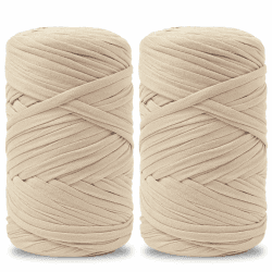 Vincona 2x200g T-Shirt Garn, TShirt Garn zum Häkeln, Geeignet für gehäkelte Taschen, Körbe, Wandbehänge, Heimdekoration, DIY-Bastelarbeiten-Aprikosenbeige 16 Aprikosenbeige 400g Angebot bei HelloDeals