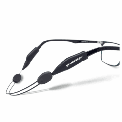 STANDWERK® Brillenband – Extrem zuverlässiges Sportbrillenband für Damen, Kinder, Herren – Brillenhalter geeignet für Sport & Freizeit – Brillenzubehör Normale Länge (Schwarz) Angebot bei HelloDeals