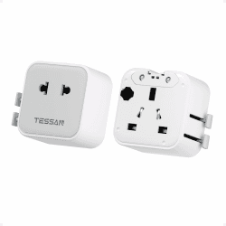 TESSAN 2 Pack Reiseadapter Weltweit, Ultradünn Universal Reiseadapter | Reisestecker Adapter UK, Travel Adapter EU auf UK USA Japan Thailand Australien Italien, Steckdosenadapter Typ G A C I Angebot bei HelloDeals