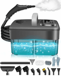 18-IN-1 Dampfreiniger Handgerät für Alles | 【2500W, 6-Stufig Einstellbar, 1,6L Wassertank】【120 °C Dampf,15s Aufheizzeit】 Dampfreinigung für Boden, Polstermöbel,Auto Angebot bei HelloDeals