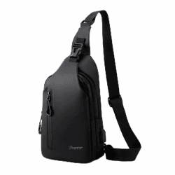 Umhängetasche Herren Klein, Leichte & Wasserdichte Sling Bag für Männer, Brustbeutel/Crossbody Bag für Travel, Festival, Alltag, Wandern & Radfahren (Schwarz) Angebot bei HelloDeals