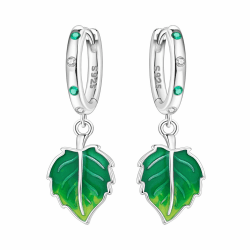 Ohrringe Silber 925 Hängend für Damen Ohrhänger aus 925er Sterlingsilber Ohrhänger mit Zirkonia Hypoallergene Ohrringe für Frauen Valentinstagsgeschenk Geburtstagsgeschenk Blätter Angebot bei HelloDeals