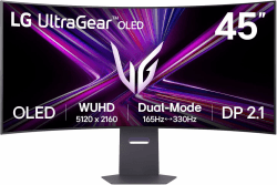 LG Ultragear™ 45GX950A-B.AEU (45 Zoll) 21:9 Curved 800R 5K2K OLED Gaming-Monitor, 165Hz/330Hz, AMD FreeSync™ Premium Pro, DisplayHDR™ True Black 400, 2X HDMI 2.1, Schwarz Angebot bei HelloDeals