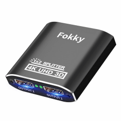 Fokky HDMI Splitter, 4K HDMI Switch 1 In 2 Out Gleichzeitig, Hdmi Verteiler | 1 in 2 Out, Aluminium Adapter 2 Monitore Erweitern Xbox,PS4,PS3,Blu-Ray DVD,Firestick,HDTV(NOT Extended Display) Angebot bei HelloDeals