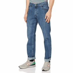 Wrangler Herren Jeans Regular - Mid Waist - Regular Fit - Blau Schwarz W30-W44 36W / 34L Mid Stone Angebot bei HelloDeals