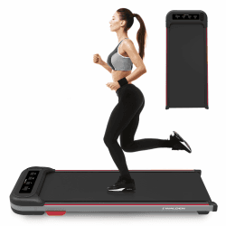 Laufband Walking Pad Gewicht 100 kg 0.75 PS 1-6km/h Ultraflach Walking Pad Unter dem Schreibtisch (F2200) Angebot bei HelloDeals