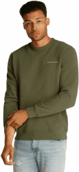 Tommy Jeans Herren Sweatshirt Linear Rundhalsausschnitt XS Green (Fatigue Green) Angebot bei HelloDeals