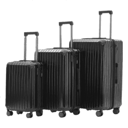 Münicase M816 TSA Kofferset Hartschale Trolley 3-teilig Schwarz | TSA-Schloss, 360°-Leichtlaufrollen, Teleskopgriff, robuste Hartschale, ineinander stapelbar Schwarz 3tlg. Kofferset Angebot bei HelloDeals