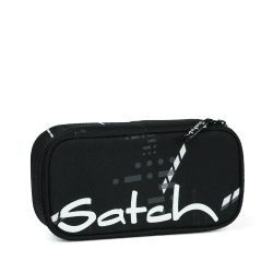 Satch Schlamperbox Ninja Matrix - Schwarz | Extra groß mit Trennfach, Reißverschlussfach, Stiftehaltern, Geodreieckfach und Sichtfenster für den Stundenplan Angebot bei HelloDeals
