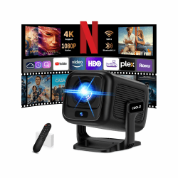 [ Autofokus & 2026 Upgraded ] Beamer 4K Projektor Native 1080P Mini Beamer Mit 5G WiFi 6 und BT 5.4 Tragbarer Projector mit Automatische Trapezialkorrektur 180 ° Drehung Tv Stick/USB/Laptop/PC,Schwarz Black Angebot bei HelloDeals