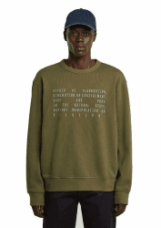 G-Star Herren Text Graphic R Sw Sweater L Grün (Dark Olive D27094-e209-c744) Angebot bei HelloDeals
