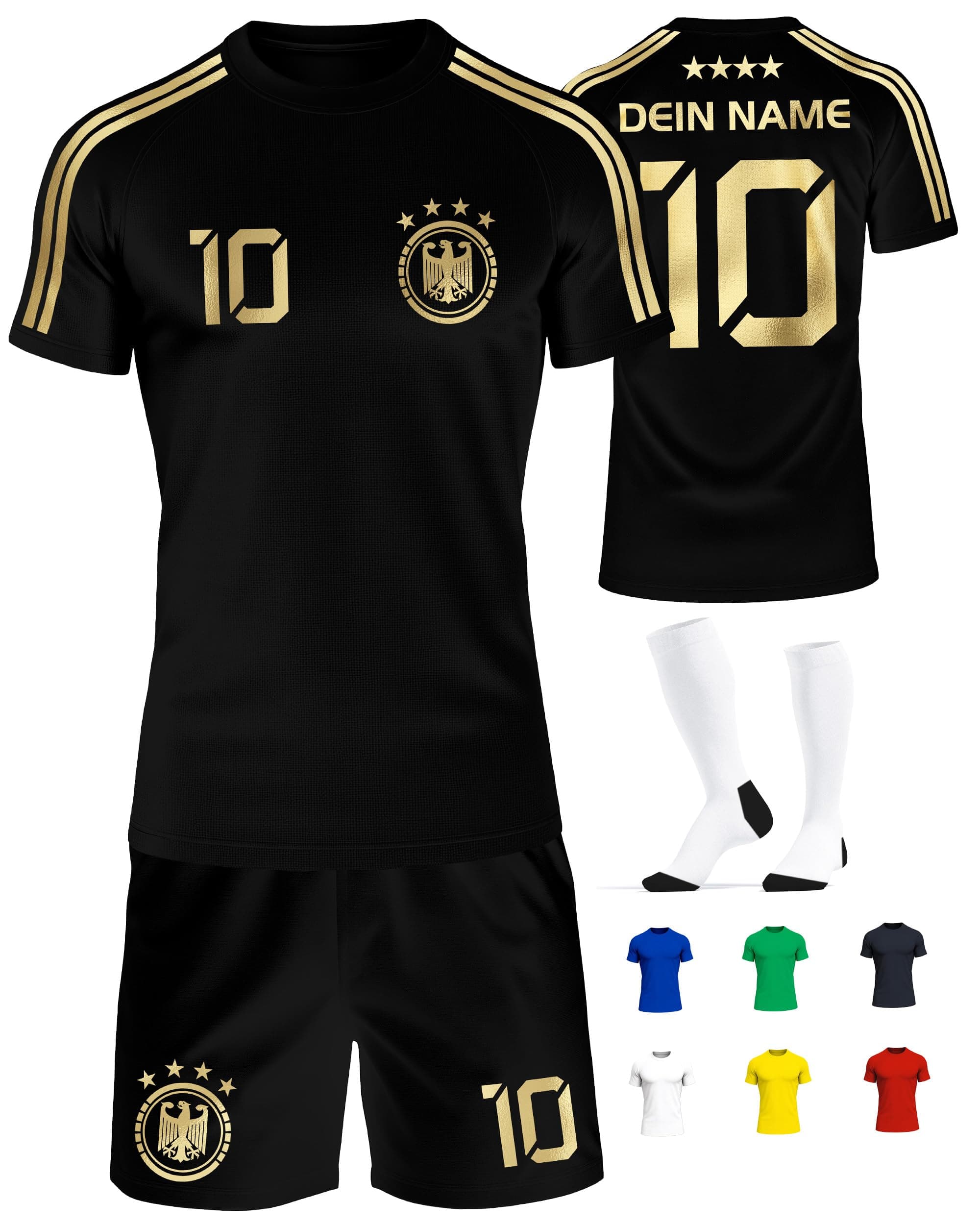 Deutschland Trikot Kinder Herren Damen WM 2026 Fussball Geschenke Jungen Coole Sachen für Jungs Fußball Trainingsanzug Tshirt EM Shirt geschenk junge 10 jahre Fußballtrikot Mädchen Set IIIII20Fo7IIIII Schwarz Angebot bei HelloDeals
