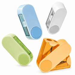 4 Stück Doppelspitzer mit Dose, Anspitzer Dicke und Dünne Stifte, Bleistiftspitzer mit Behälter, Pencil Sharpener, für Schule, Zuhause, Büro und Kunst Angebot bei HelloDeals