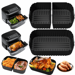 Heißluftfritteuse Zubehör für Philips Airfryer Dual Flexbasket 1000 Series 7,1L, 3Pcs Airfryer Silikonform Zubehör, Silikonform Heißluftfritteuse für Philips NA154/00,Philips Air Fryer Silikon Einsatz 7,1l Dual Basket Zubehör Angebot bei HelloDeals