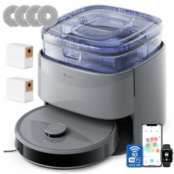 Lefant M3 Saugroboter mit Wischfunktion, 12.000 Pa Saugkraft | Automatisches Andocken, Vermeiden von Hindernissen, Anheben des Wischmopps, 220Min, Anti-Tangle, LiDAR Navigation Grau Angebot bei HelloDeals