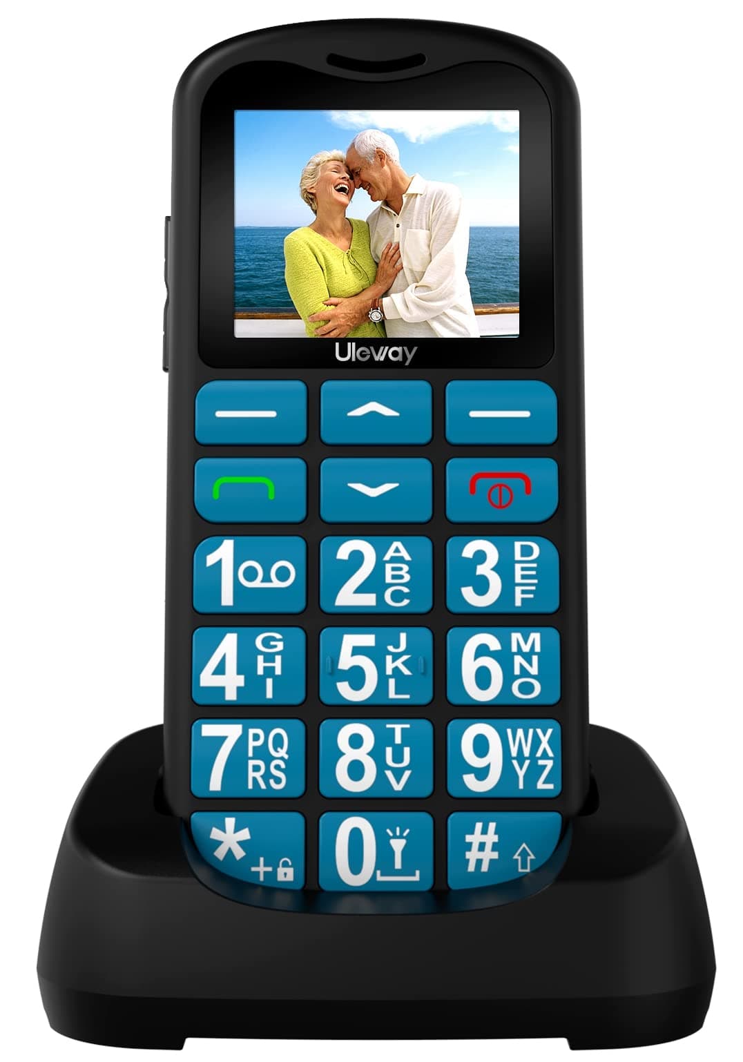 uleway G180 Seniorenhandy Große Tasten ohne Vertrag, Dual-SIM, SOS, Blau | ✓ Ladestation • Hohe Lautstärke • Große Schrift • Praktisches Tastenhandy • Senioren Handy • Einfache Bedienung 2G-G180-Blue Angebot bei HelloDeals