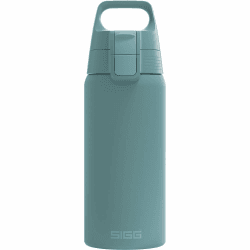 Sigg - Isolierte Trinkflasche - Thermosflasche Shield Therm One - Kohlensäurehaltige Getränke - Auslaufsicher - Spülmaschinenfest - BPA-frei - 90% recycelter Edelstahl - 0,5L, 0,75L & 1L Blau 0.5 L Angebot bei HelloDeals