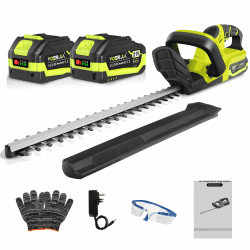 VOERJIA Akku Heckenschere 21V mit 2 Akkus, 50cm Messer, 15mm Schnittkapazität, Leistungsstarker bürstenloser Motor für Hecken am Zaun, Vorgarten & präzisen Formschnitt (Profi-Set) Angebot bei HelloDeals