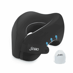 jiaao Nackenkissen Flugzeug Ergonomisch Und Verstellbar, Reisekissen Aus Memory-Schaum, Ideal Als Nackenhörnchen Oder Kissen Flugzeug Für Flug, Auto, Zug, Nackenkissen Flugzeug (Schwarz) Angebot bei HelloDeals