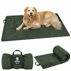 OneTigris Hundedecke 130 x 85cm Waschbares, Hundematte Komfort und Weiches Wasserdichtes Hundebett, Hundekissen für Reise Camping Outdoor - Olive Drab L 130 x B 85 x H 2 cm Angebot bei HelloDeals