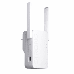 STRONG WLAN Verstärker BE3600 Mbit/s Wi-Fi 7, Dual Band Repeater | 3600 Mbit/s, Wi-Fi 7, MLO, Dualband, WLAN Repeater, Gigabit-Port, 2×5 dBi Antennen, Access Point Weiß Angebot bei HelloDeals