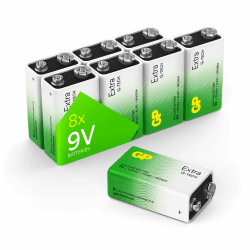 GP Extra Alkaline 9V Blockbatterie 8 Stück | Batterien 9 Volt Longlife | 9V Batterie für Rauchmelder, Messgeräte, und mehr | Leistungsstark und auslaufsicher mit neuer G-TECH-Technologie 9V | 8-Pack Angebot bei HelloDeals