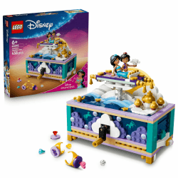 LEGO ǀ Disney Princess Jasmins Schmuckkästchen - Aladdin Set mit 2 Mini-Puppen, 2 Ringen und Dschinn Lampe - Zimmerdeko - Geschenk für Mädchen ab 6 Jahren und Fans - 43295 Angebot bei HelloDeals