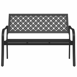 Grand patio Gartenbank Metall, Parkbank mit Rückenlehne & Armlehne, Eisenbank für 2-3 Sitzer, Ruhebank Retro-Stil, Gartenmöbel Stahl Gusseisen, Bänke für Garten, Park, Balkon (Schwarze Walnuss) Schwarz Modern Angebot bei HelloDeals