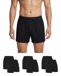 DANISH ENDURANCE Lockere Bambus Boxershorts Herren, 6er Pack | Lockere Bambus Boxershorts, Weite Passform, Atmungsaktiv & Weich, Anti-Loch-Garantie, für Alltag & Schlafen M Schwarz Angebot bei HelloDeals
