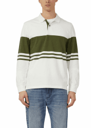 s.Oliver Baumwoll-Sweatshirt mit Polokragen und Knopfleiste S 59g7 Angebot bei HelloDeals