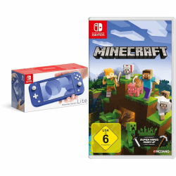 Nintendo Switch Lite - Blau & Minecraft Switch Blau Bundle mit Minecraft Angebot bei HelloDeals