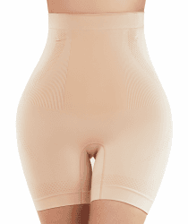 SIMIYA Bauchweg Unterhose Damen Miederhose Hohe Taille Shapewear mit Bein L 1-beige-01 Angebot bei HelloDeals